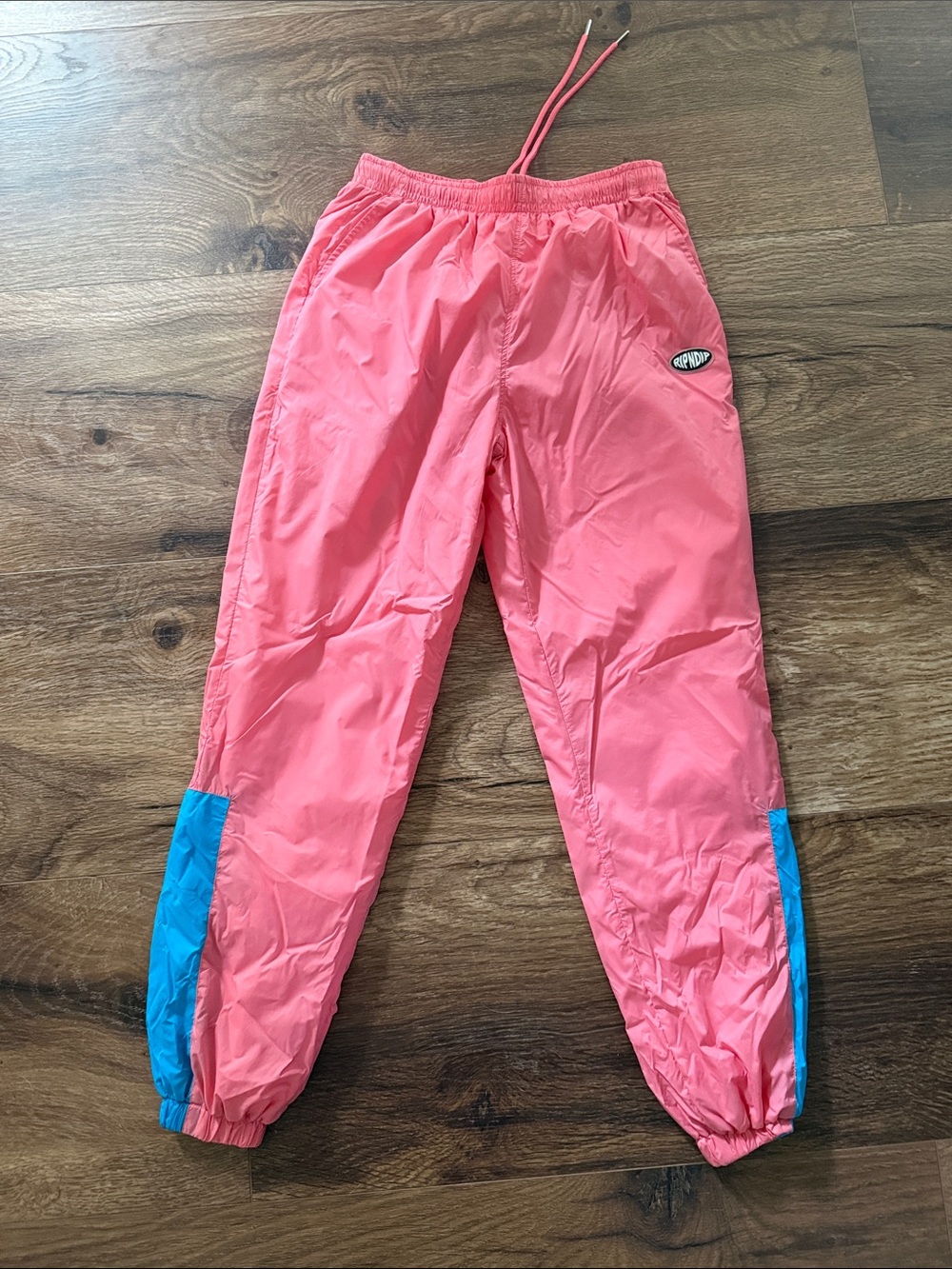 RipNDip bright pink and neon blue windbreakers-jogger